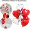 Foil Heart Balloons, 20 PCS Colorful Helium Heart Shape Balloons, Birthday Balloon Party Decorations